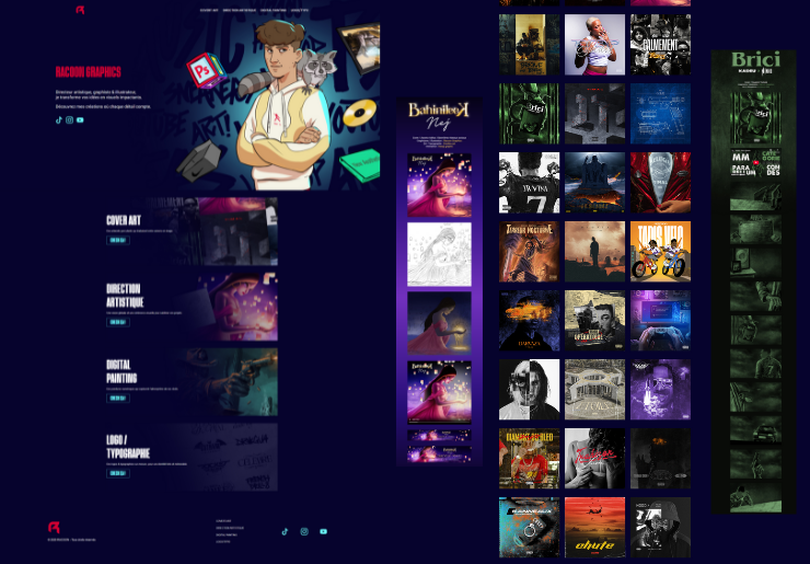 Racoon Graphic — site WordPress